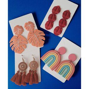 Set Of 4 Pairs of Unique Earrings (SKU#3075)